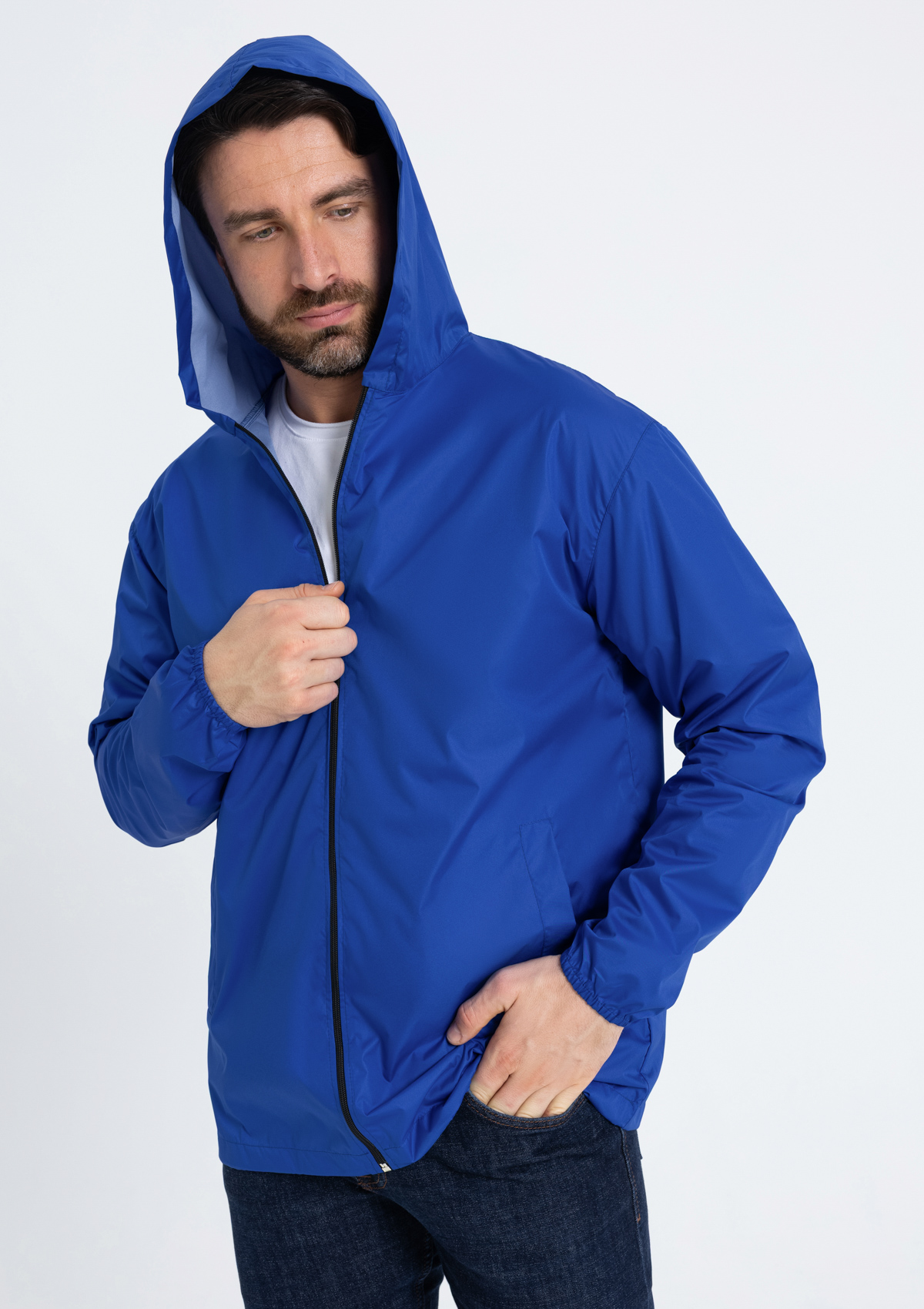 Ветровка унисекс STAN дюспо 210T, 85, 59, Синий,  (16/1)  (54/XXL)