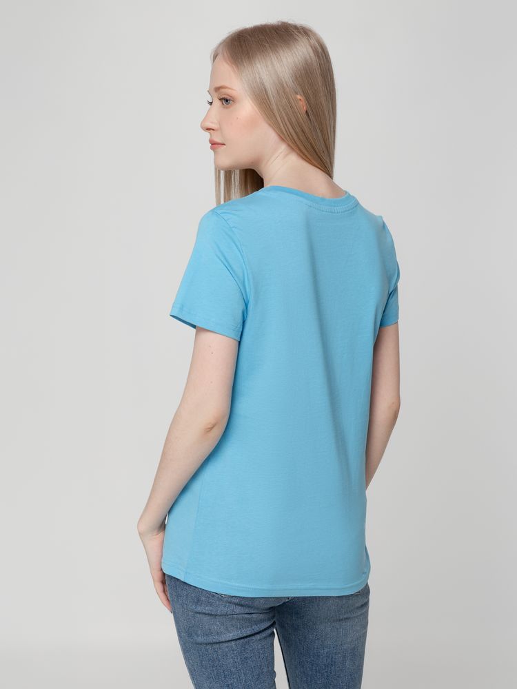 Футболка женская T-bolka Lady голубая, размер XL