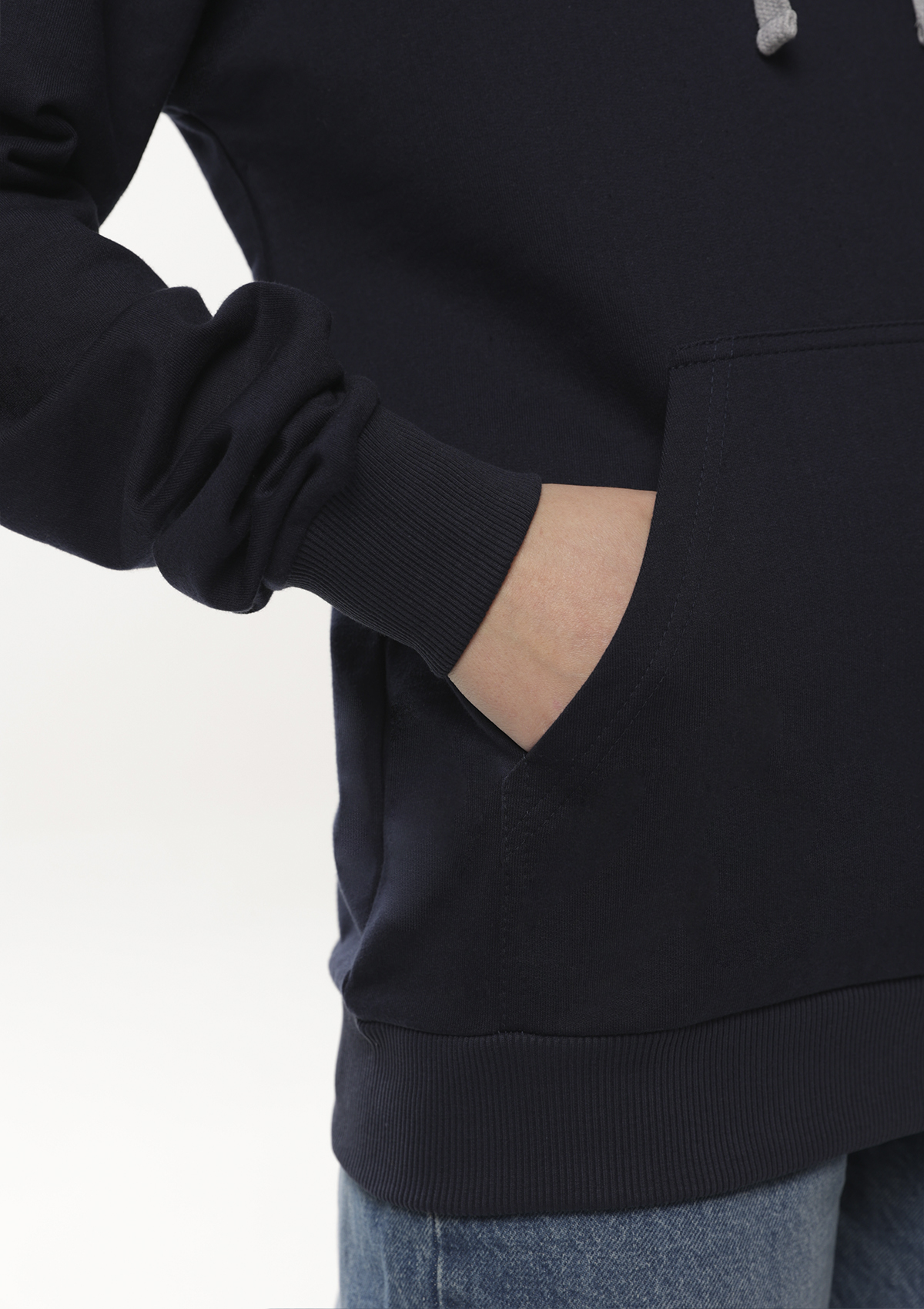 Худи унисекс STAN футер без начёса 260, 23, Тёмно-синий,  (46)  (42/XXS)