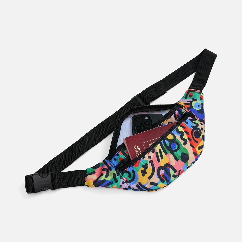 Сумка поясная Bolsana с передним карманом с печатью на заказ фото на сайте Print Logo.