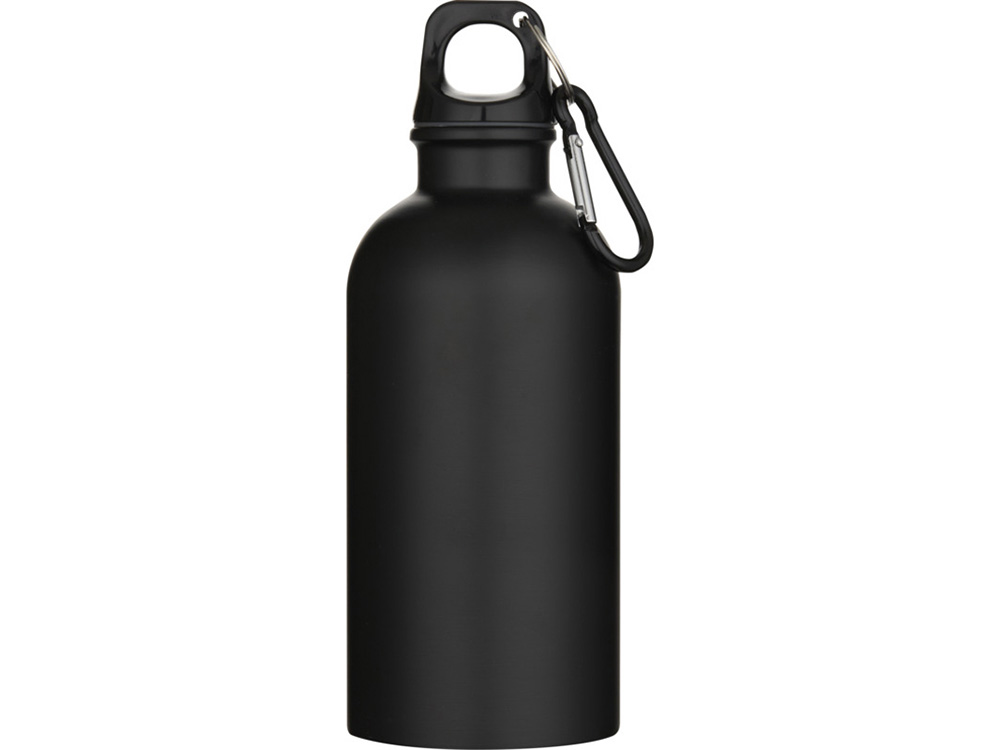 Oregon одностенная бутылка для воды с карабином, изготовленная из нержавеющей стали, сертифицированной по стандарту RCS, объемом 400 мл - Черный
