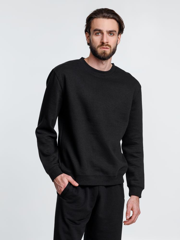 Свитшот унисекс Delta, черный, размер XXL