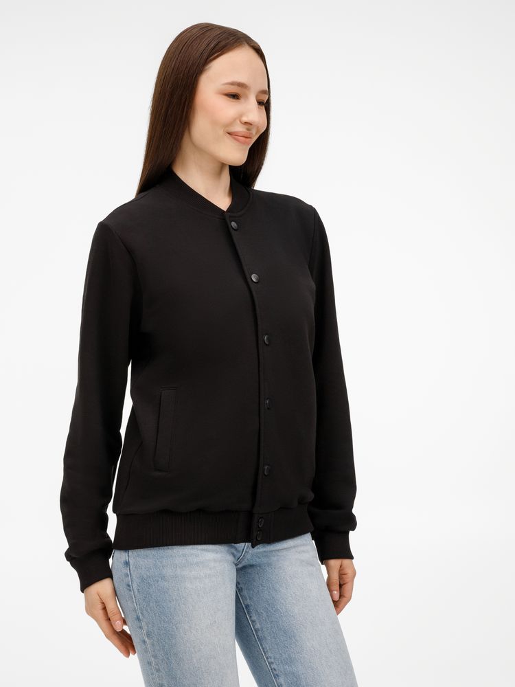 Бомбер унисекс Nuppu, черный, размер XL