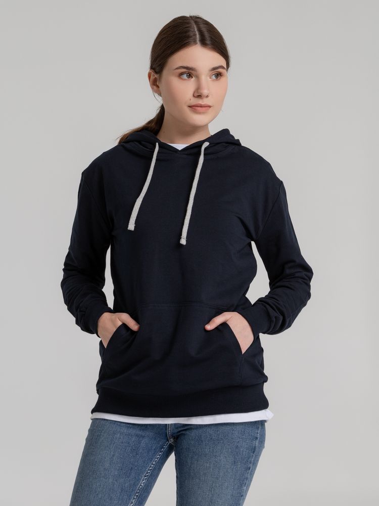 Толстовка с капюшоном Unit Kirenga темно-синяя, размер L