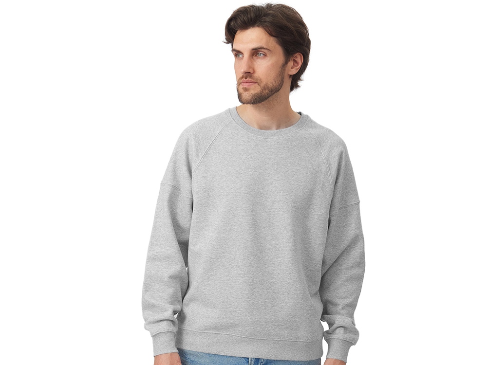 Свитшот оверсайз Paris, унисекс, серый меланж