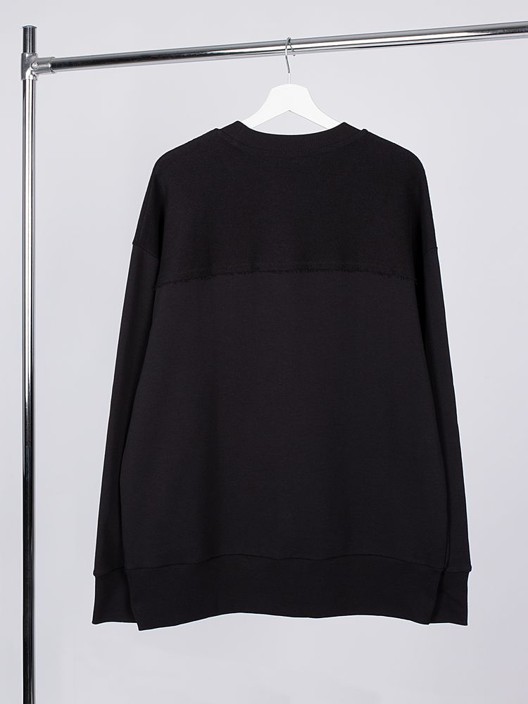 Свитшот оверсайз унисекс Vozduh, черный, размер M/L