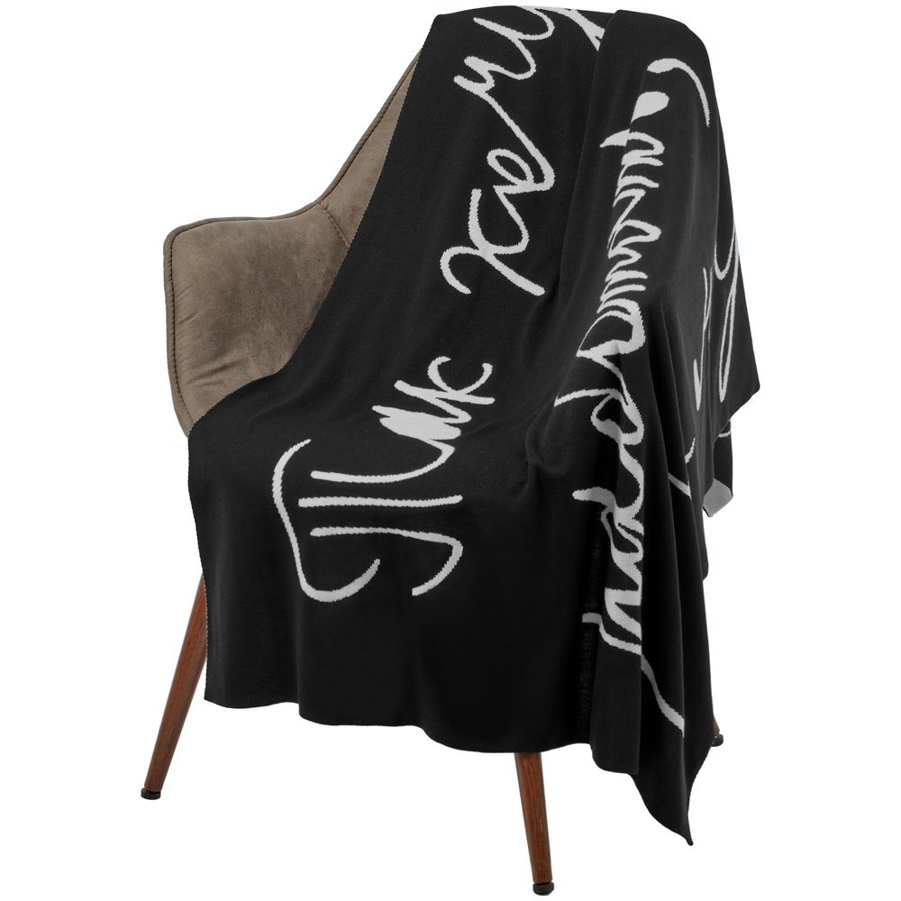 Плед «Так хочу работать» с логотипом Ловец слов | Print Logo