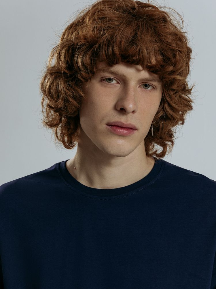 Футболка оверсайз унисекс Base Space, темно-синяя, размер XL/XXL