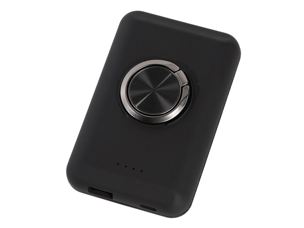 Магнитный беспроводной внешний аккумулятор MagnetIQ, 5000 mah, 10 W, черный (Р)