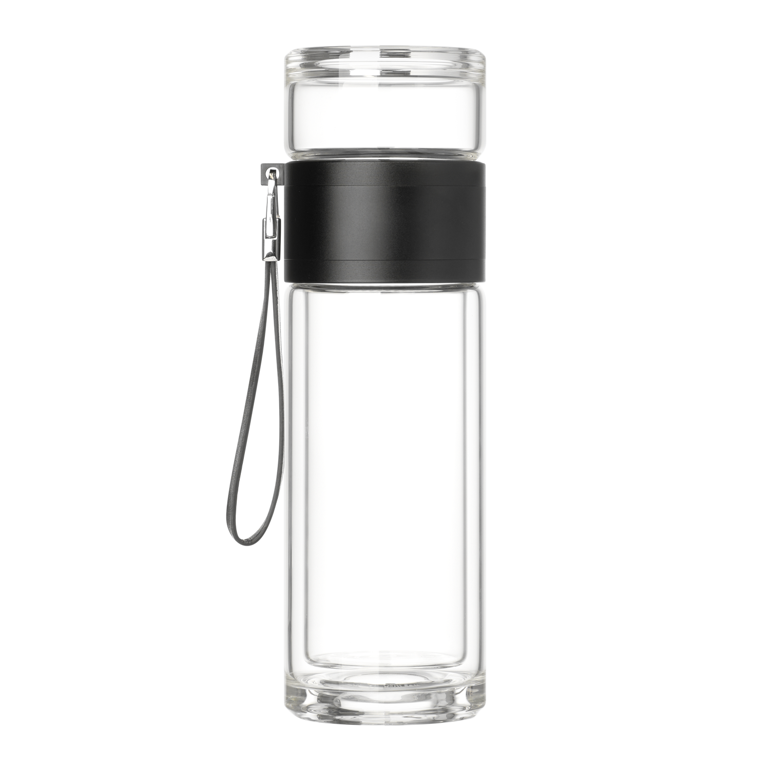 Бутылка стеклянная с двойными стенками Терсо (Terso), черная