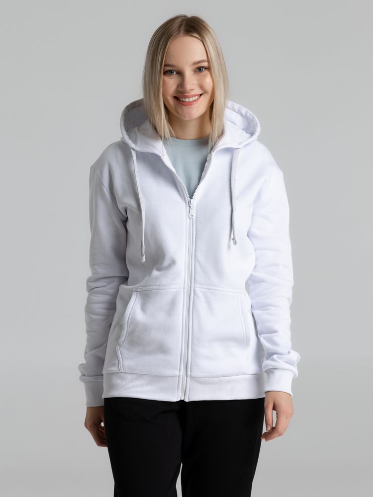 Толстовка на молнии с капюшоном Siverga Heavy 2.0, белая, размер 3XL