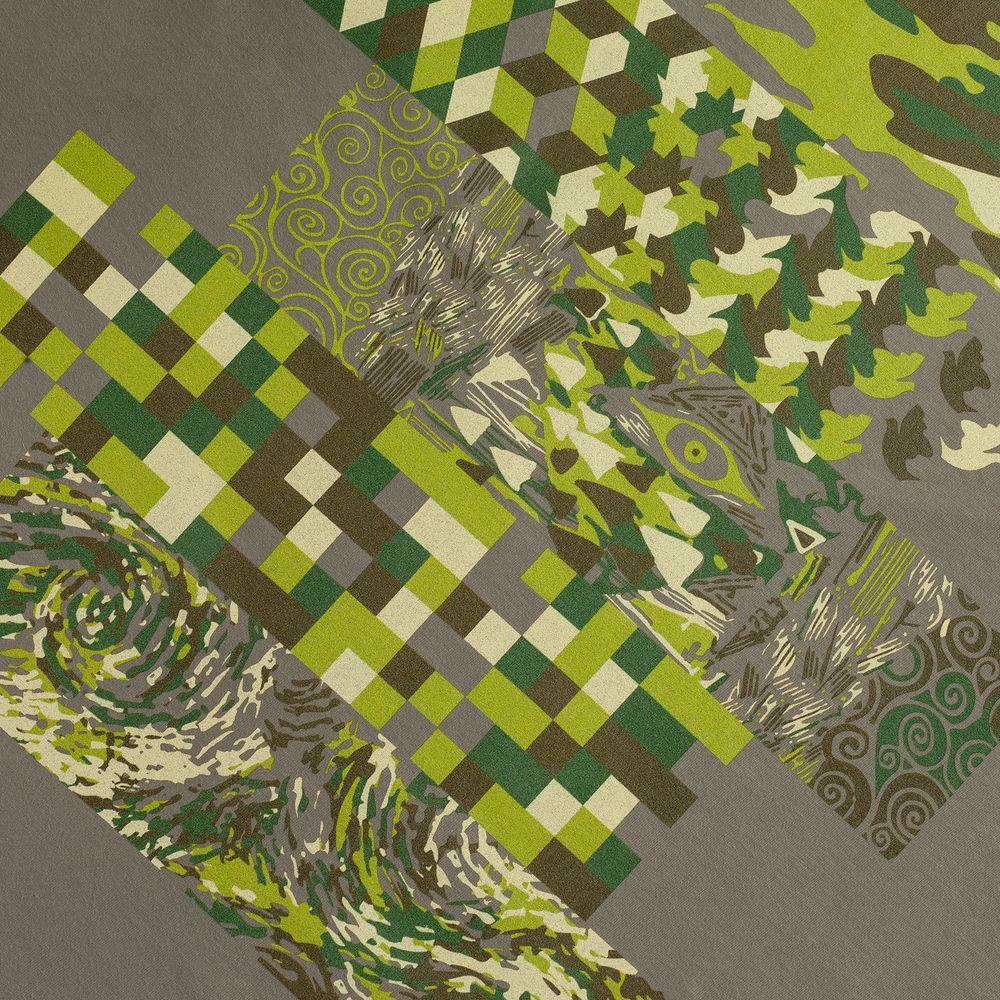 Футболка «Искусство камуфляжа», серая (стальная), размер S