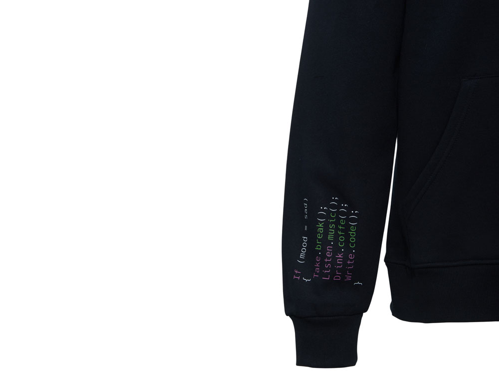 Худи Hamburg, унисекс, черный, ДТФ текстиль