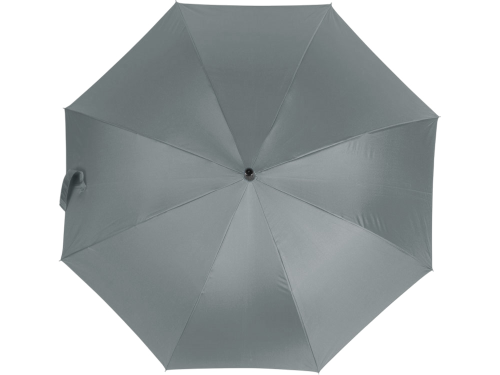 Зонт-трость Reviver с куполом из переработанного пластика, серый