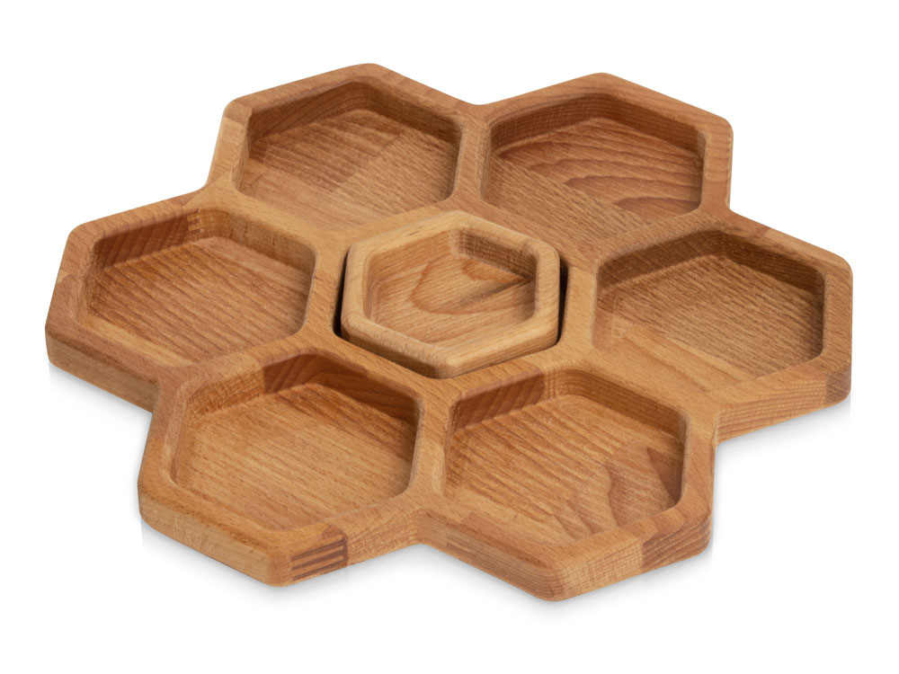 Менажница Соты с логотипом Eat&Bite | Print Logo