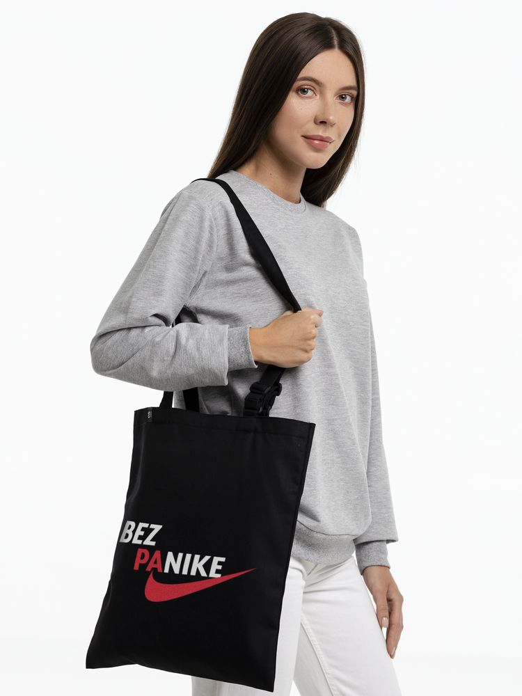 Сумка с регулируемыми ручками Bez Panike — пример нанесения логотипа (Соль) | Print Logo