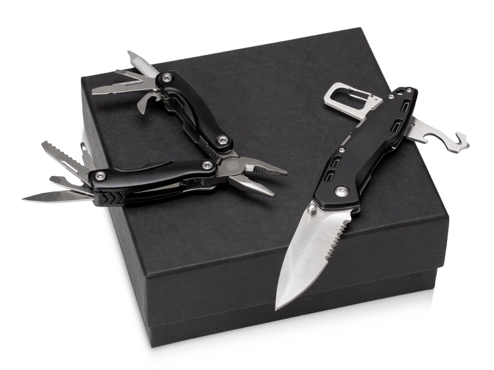 Подарочный набор с мультитулом и ножом Blacksmith с логотипом  | Print Logo