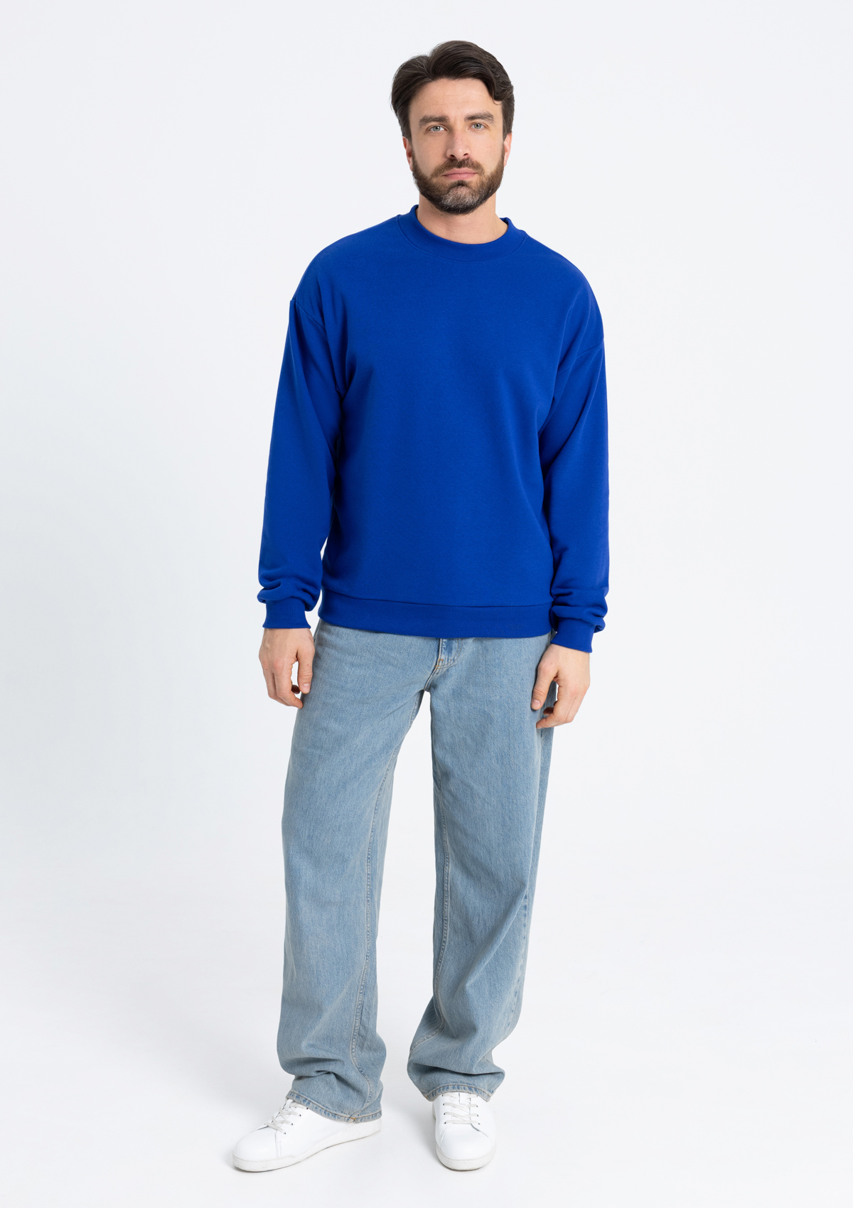 Свитшот унисекс STAN футер без начёса, 350, 96, Синий электрик,  (47)  (54/XXL)