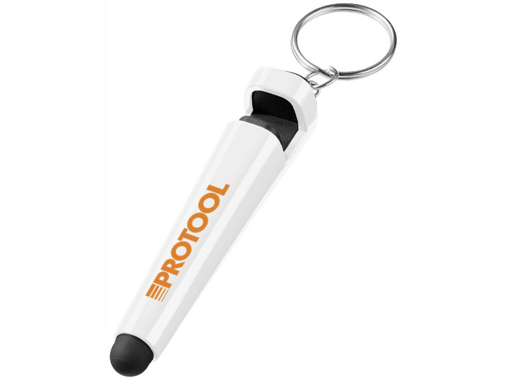 Очиститель экрана со стилусом и подставка для телефона 4 в 1, белый