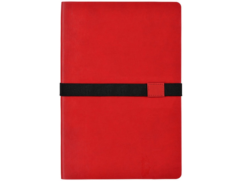 Блокнот А5 Doppio, черный/красный