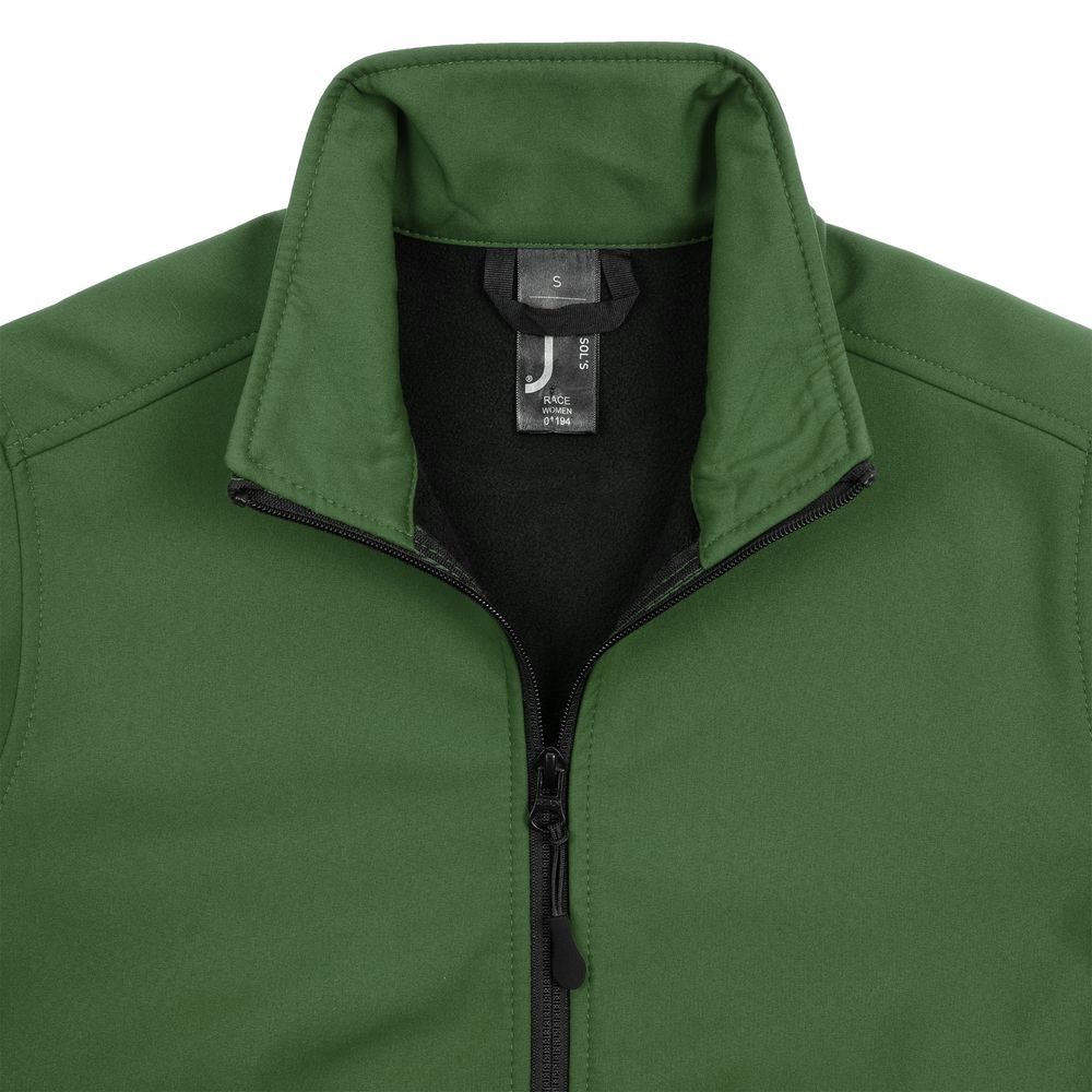 Куртка софтшелл женская Race Women, темно-зеленая, размер M