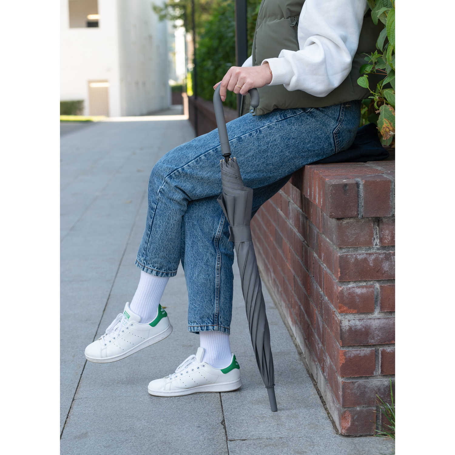 Зонт-трость Фантом (Phantom), серый