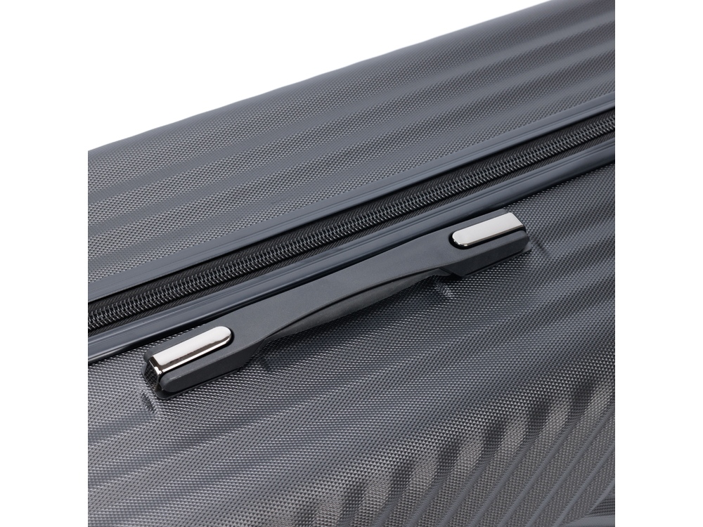 Чемодан TORBER ЛАМА, чёрный, ABS-пластик, 49 х 29,5 х 77 см, 92 л