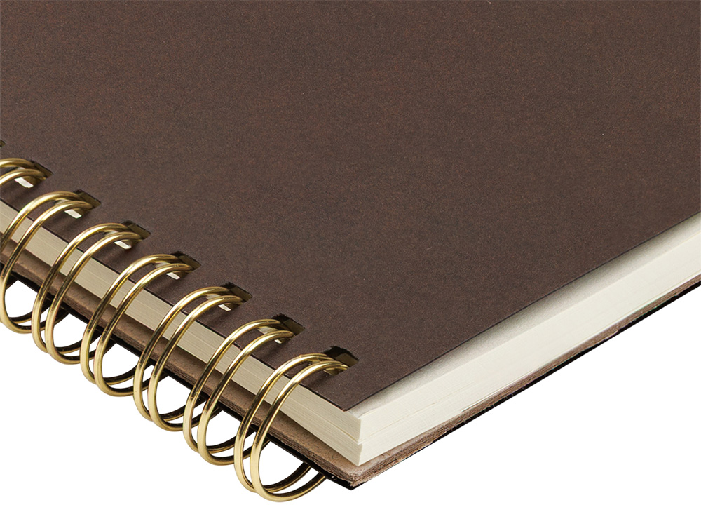 Бизнес тетрадь на гребне А5 Pragmatic, 60 листов в клетку, темно-коричневый