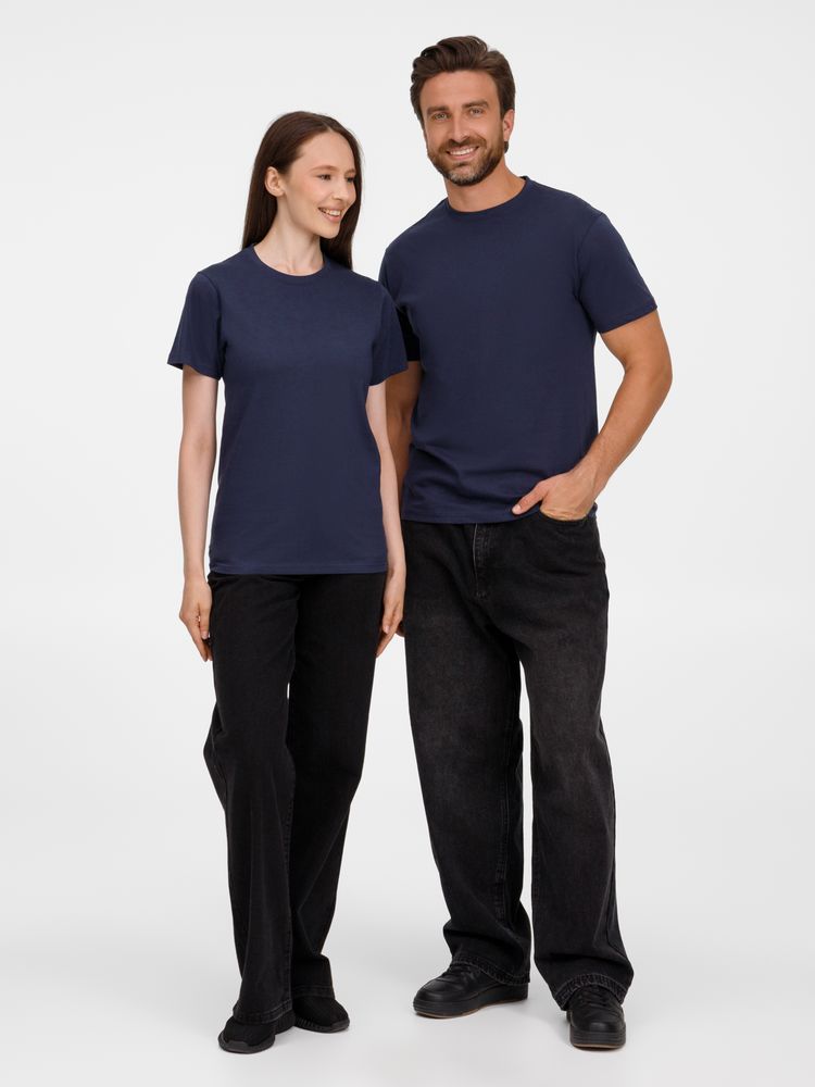 Футболка унисекс T-Bolka 180, темно-синяя, размер M