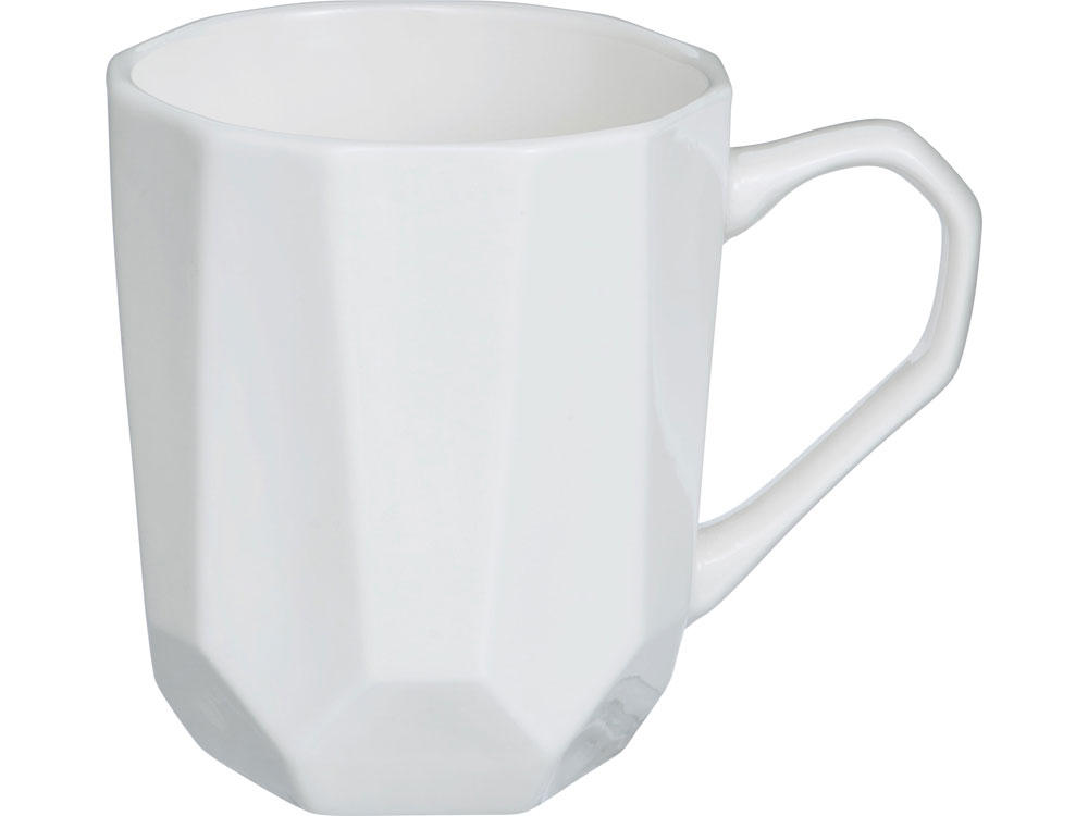 Кружка с гранями Amery, 310мл, белый глянцевый