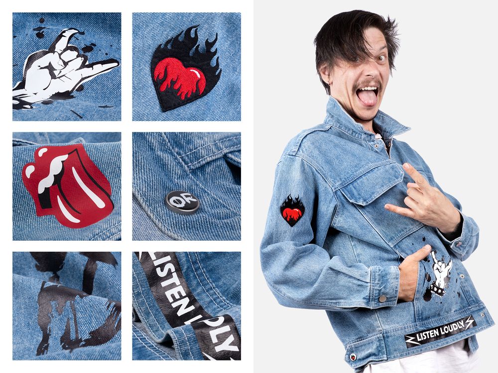 Куртка джинсовая O2, голубая, размер M/L