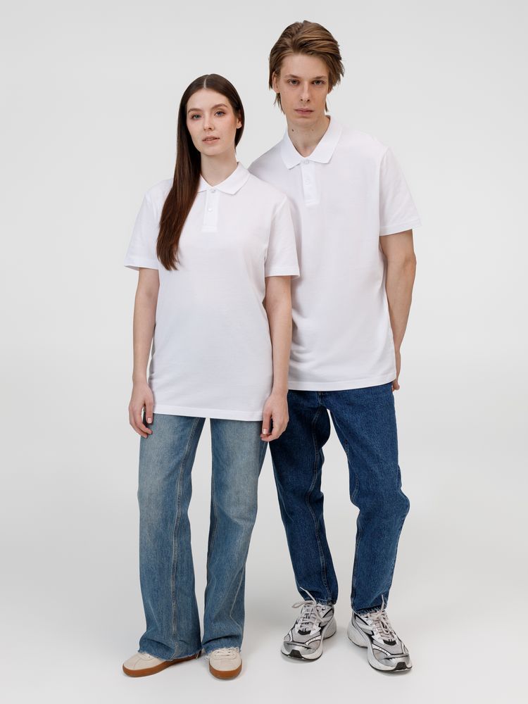 Рубашка поло унисекс Pulse, белая, размер 5XL