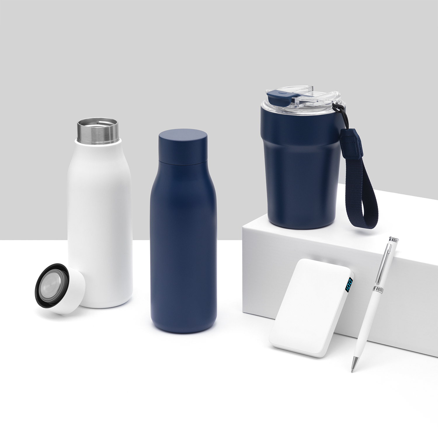 Термокружка вакуумная Монако, синяя