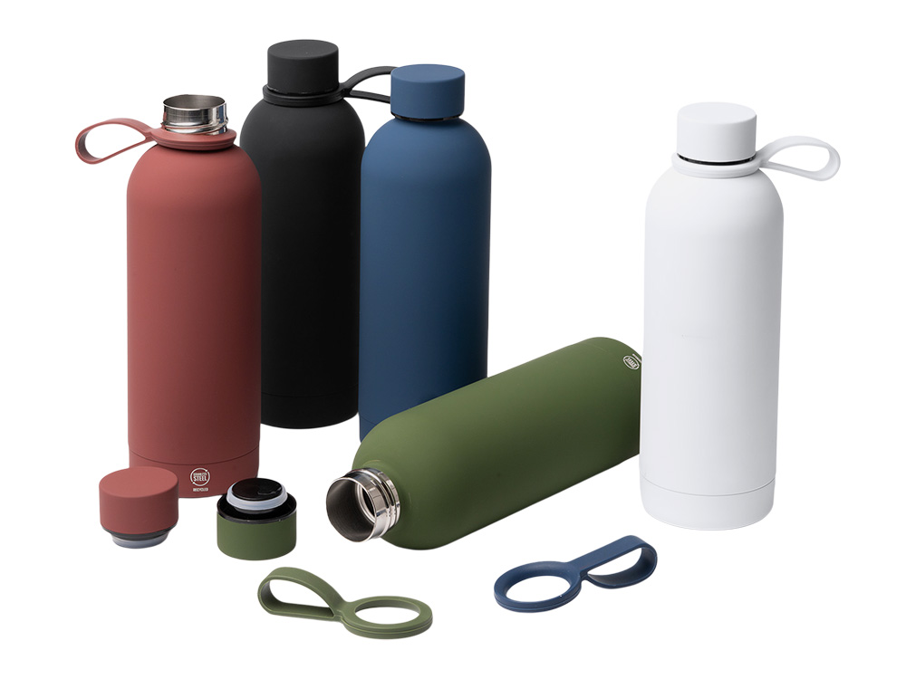 Термобутылка из переработанной нержавеющей стали 500 мл Сивас (SIVAS). черный