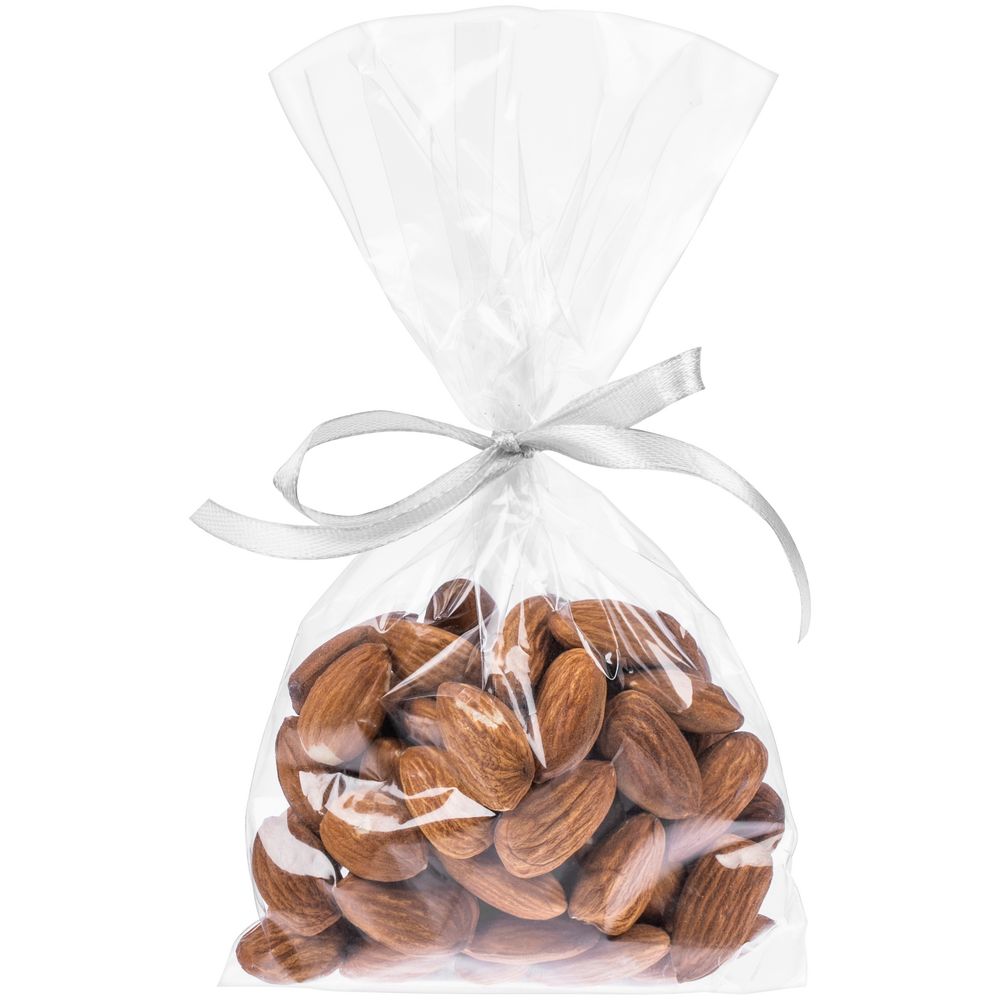 Миндаль AllMondi с серебристой лентой с логотипом  | Print Logo