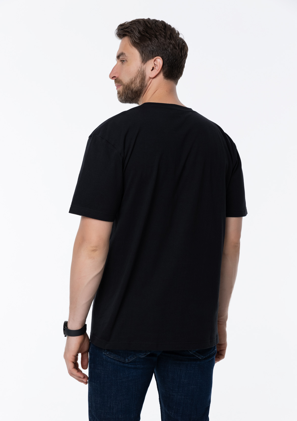 Футболка унисекс без бокового шва STAN хлопок 160, 02, Чёрный,  (20)  (46/S)