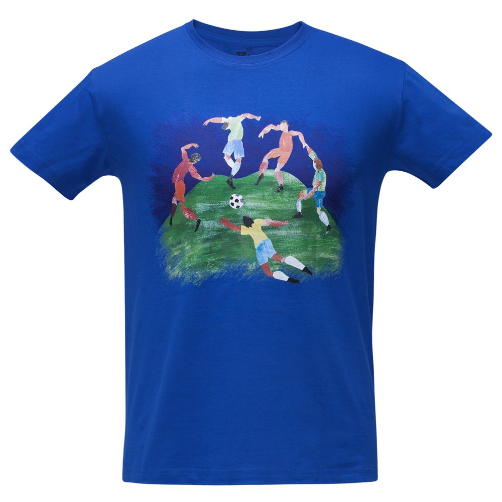 Футболка «Футбол via Матисс» 190 — пример нанесения логотипа (Принтэссенция) | Print Logo
