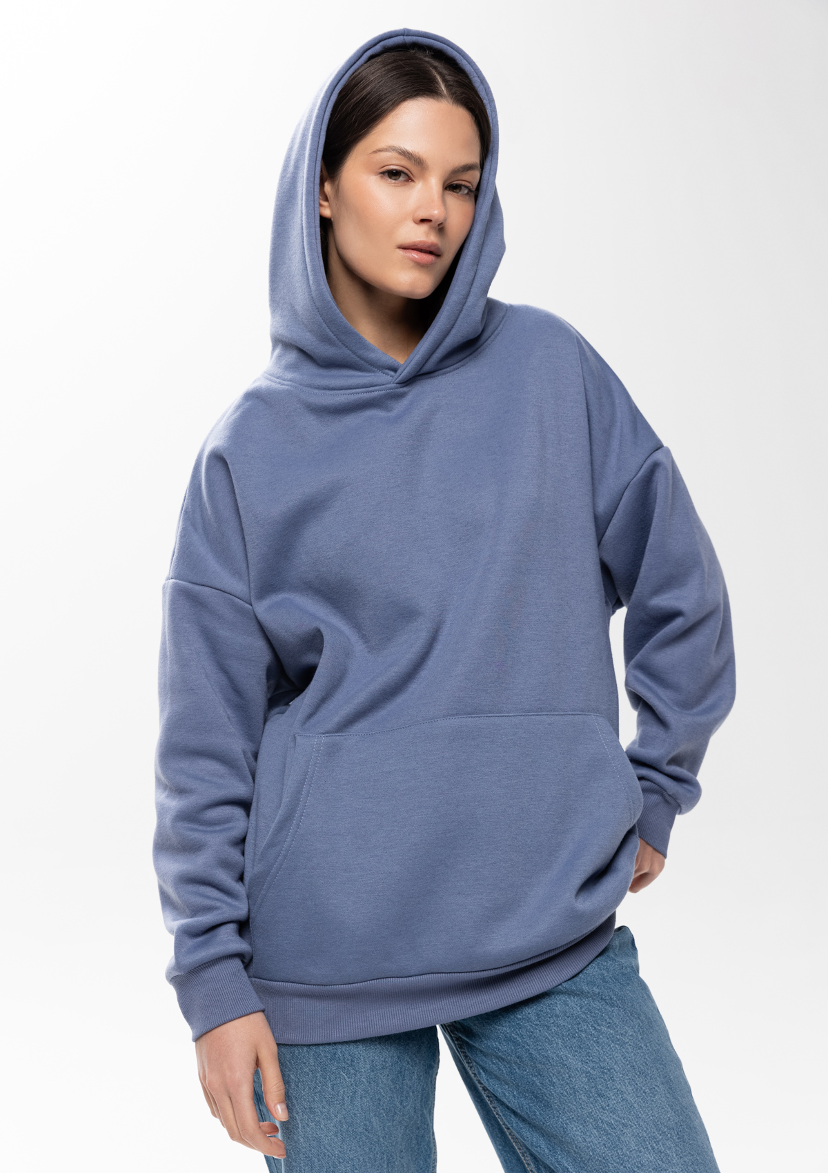 Худи унисекс STAN оверсайз интерсофт 320, 69, Серо-фиолетовый,  (74)  (56/XXXL)