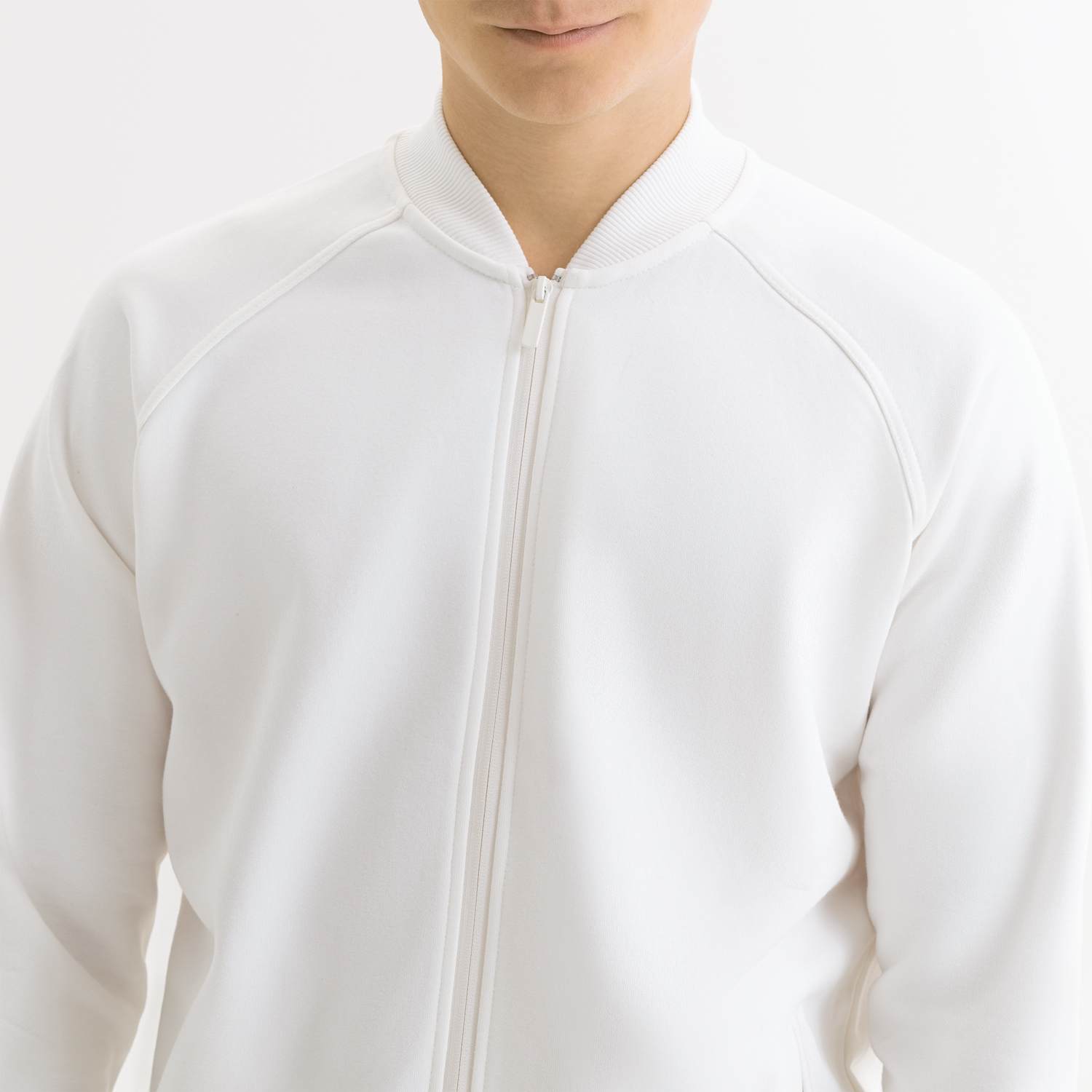 Толстовка на молнии, унисекс Торрес (Torres) белая, размер L