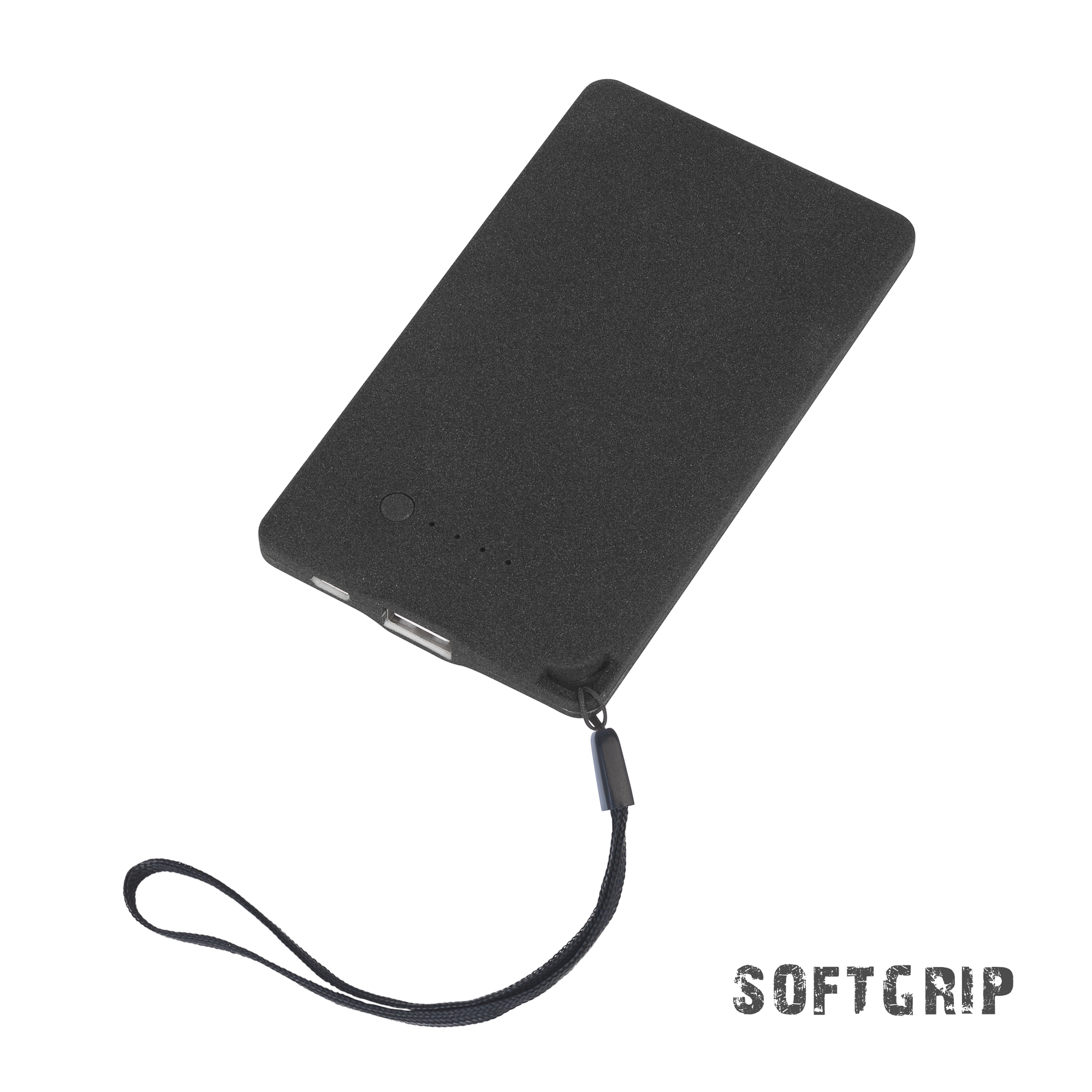 Зарядное устройство "Камень" с покрытием soft grip, 4000 mAh в подарочной коробке, черный #, черный