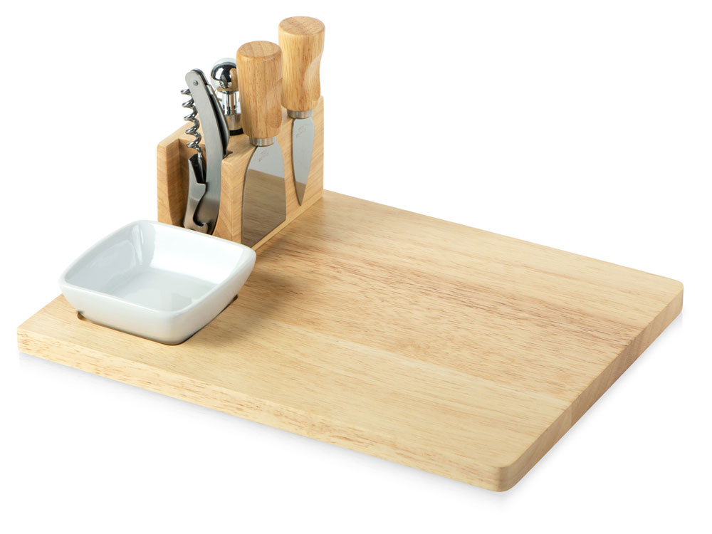 Набор для сыра и вина со съемной подставкой Save time с логотипом Eat&Bite | Print Logo