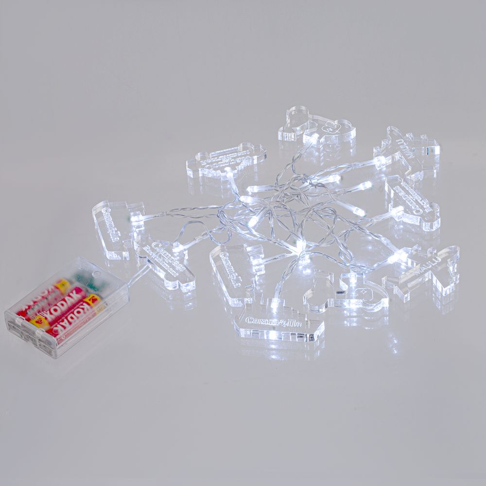 Гирлянда с индивидуальными фигурками AcryLED на заказ фото на сайте Print Logo.