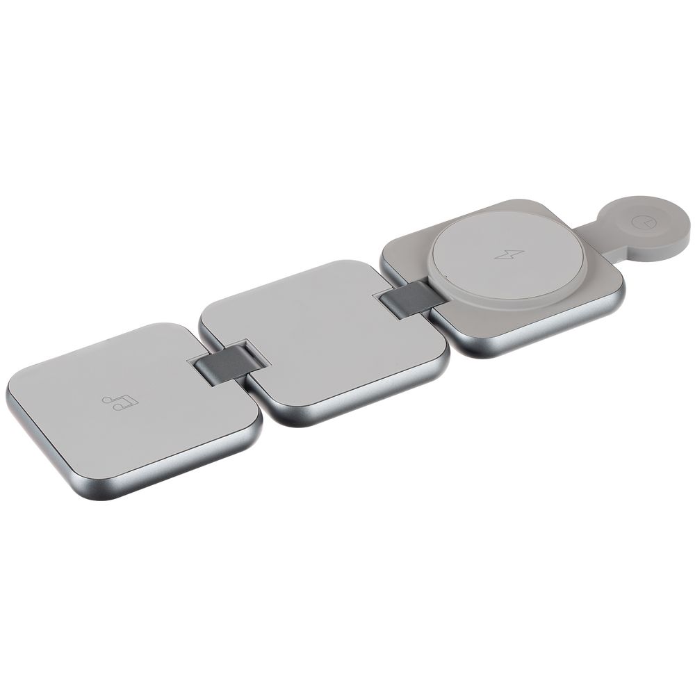 Складная станция беспроводной зарядки Terza — пример нанесения логотипа (Uniscend) | Print Logo