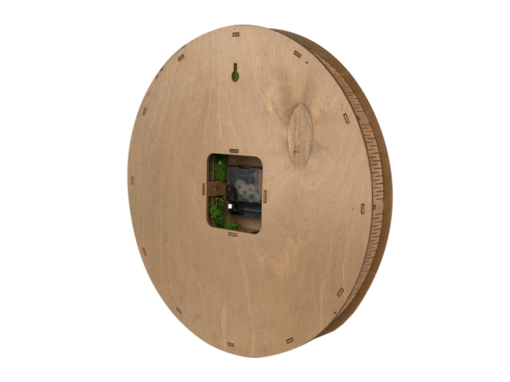 Часы Римские со мхом настенные, палисандр