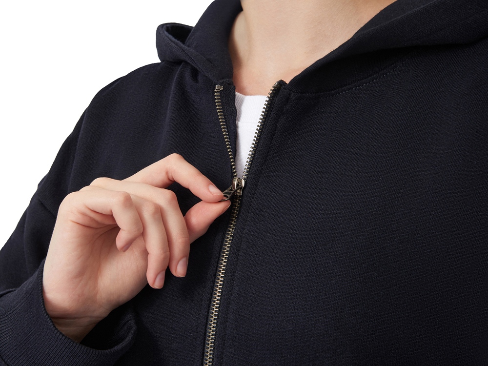 Толстовка оверсайз с капюшоном на молнии Monaco, темно-синий