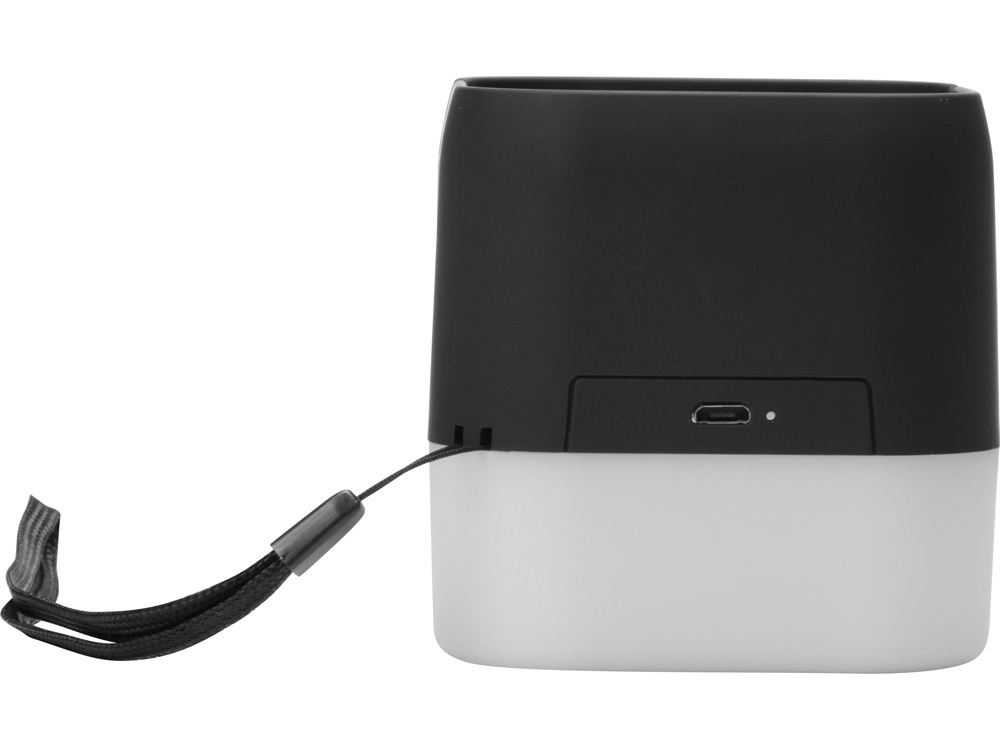 Портативная колонка с подсветкой Deco, soft touch, черный