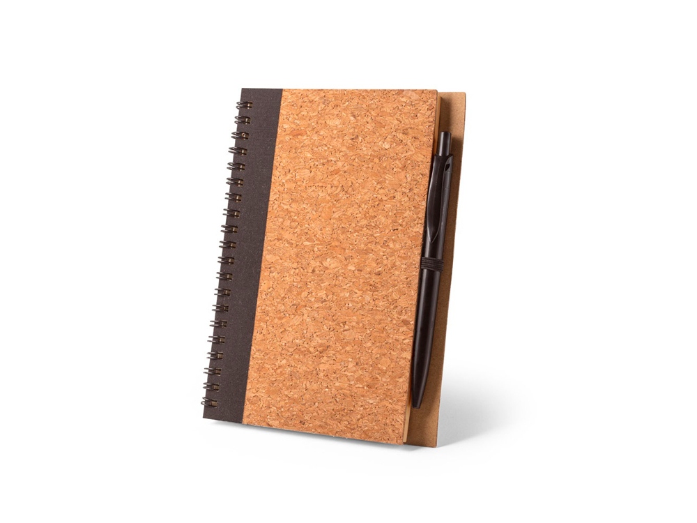 Пробковый блокнот VICENTE с логотипом  | Print Logo