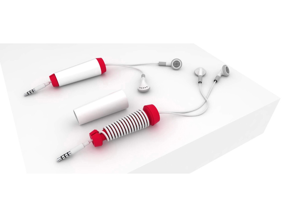 Держатель для кабеля Тwisti, красный/белый