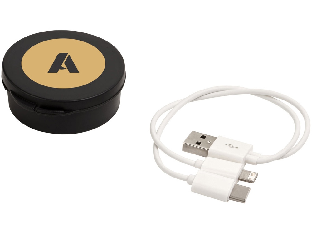 Кабель для зарядки Versa 3-в-1 в футляре, черный