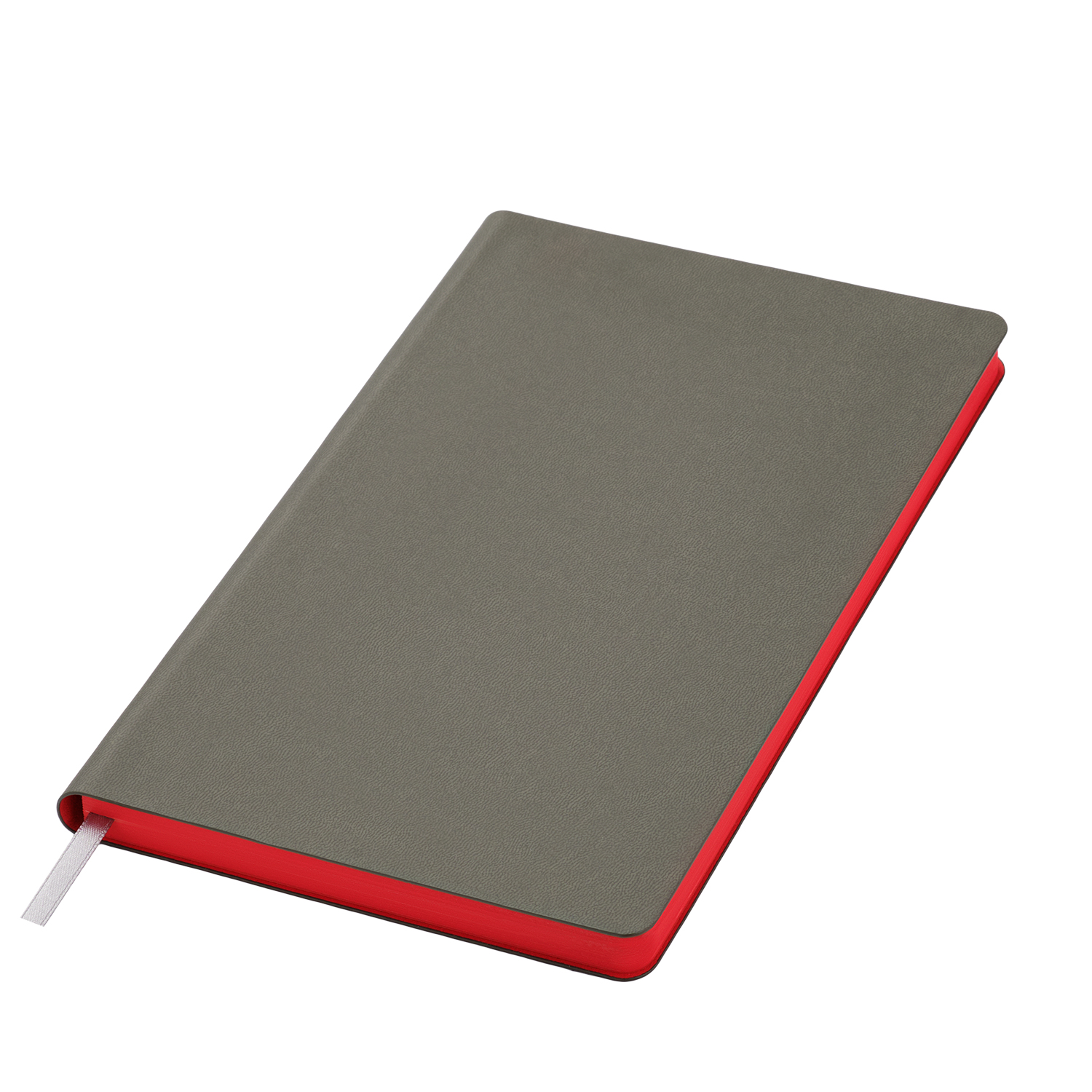 Ежедневник Latte soft touch недатированный, серый/красный